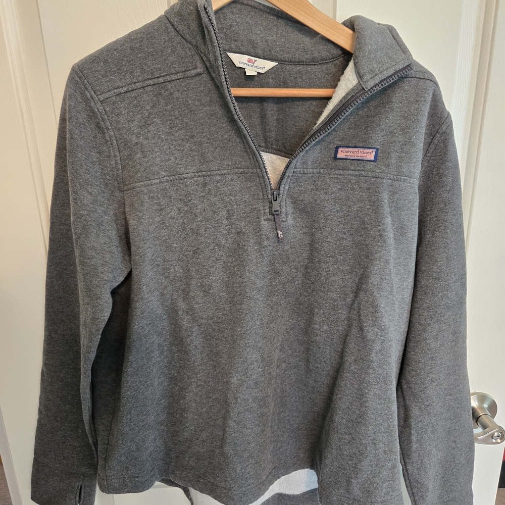 Vineyard Vines Gray Quarter-Zip Sweatshirt